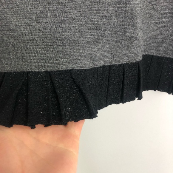 IISLI NEW YORK | Wool Grey Pleated Mini Skirt S - Picture 3 of 8